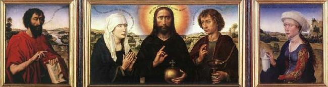 WEYDEN, Rogier van der Braque Family Triptych oil painting picture